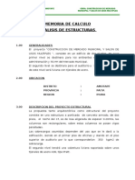 Memoria de Calculo Estructuras - Mercado Amotape