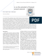 Preliminary Views On The Potential of Foamed Concrete As A Structural Material