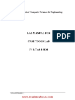 Case Tools Lab Manual IV CSE 2013 Regulation