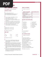 Answer Key: Unit 1 Making Contacts