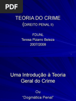 Docslide. 1 Teoria Do Crime Direito Penal II Fdunl Teresa Pizarro Beleza 20072008