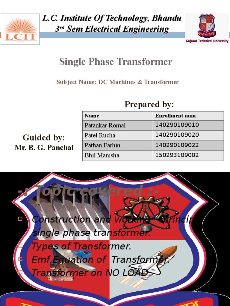 Single Phase Transformer Overview | PDF | Science & Mathematics