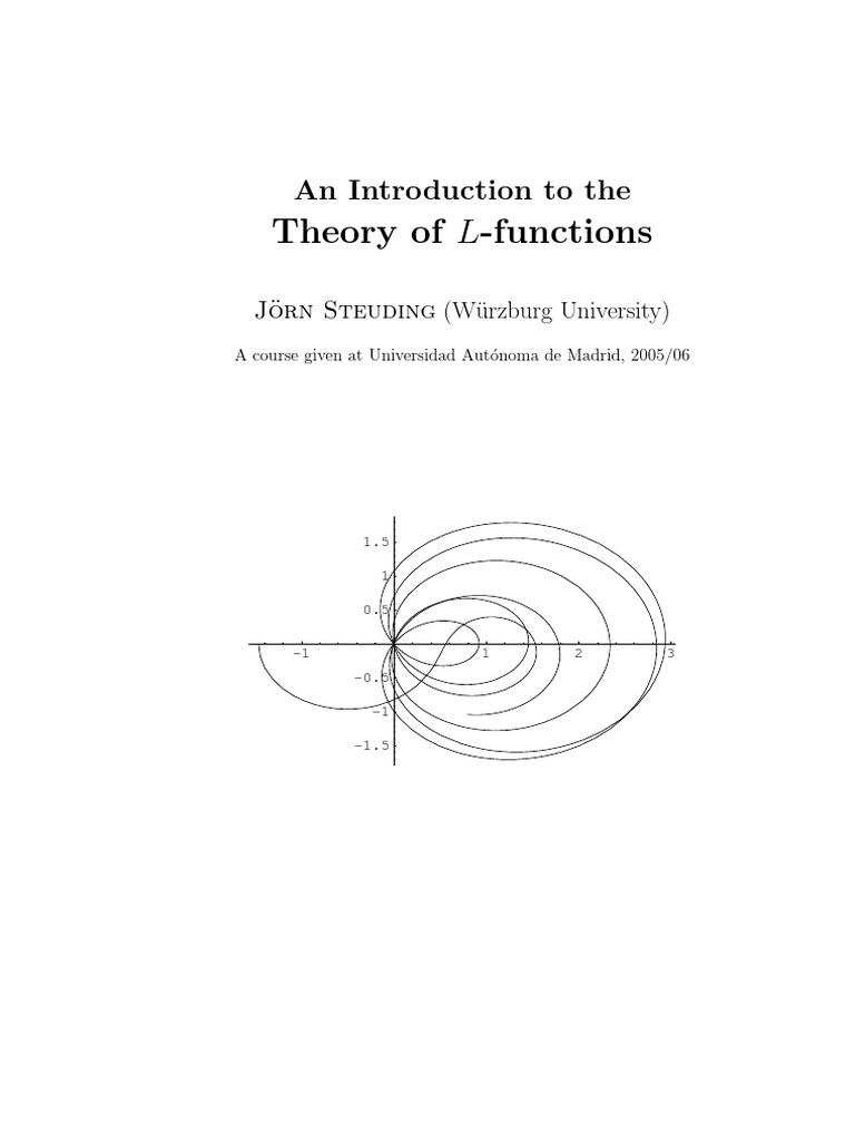 Introduction to L-functions Theory | PDF | Prime Number | Group ...