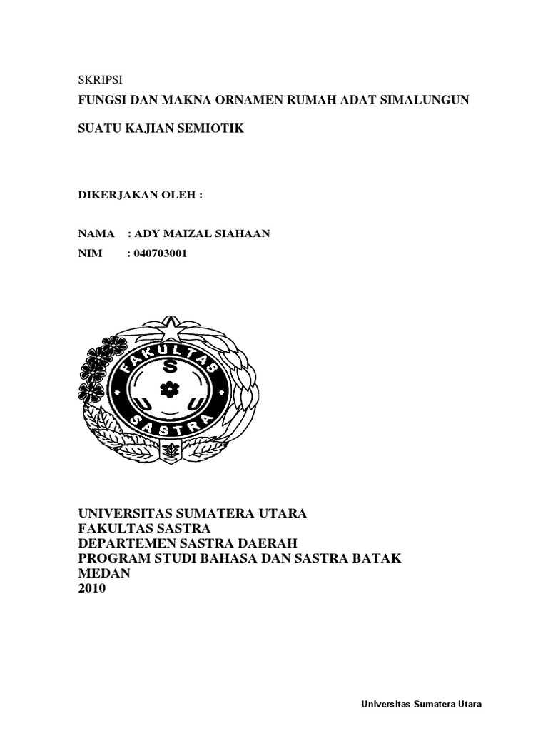 123dok Fungsi  Dan Makna Ornamen Rumah  Adat  Simalungun  