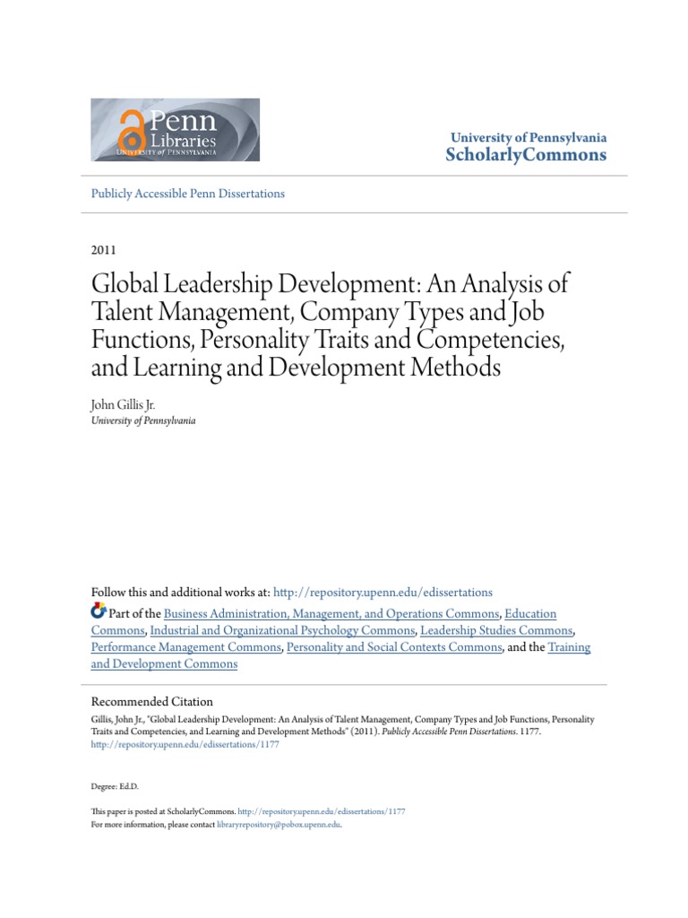 development dissertation leadership