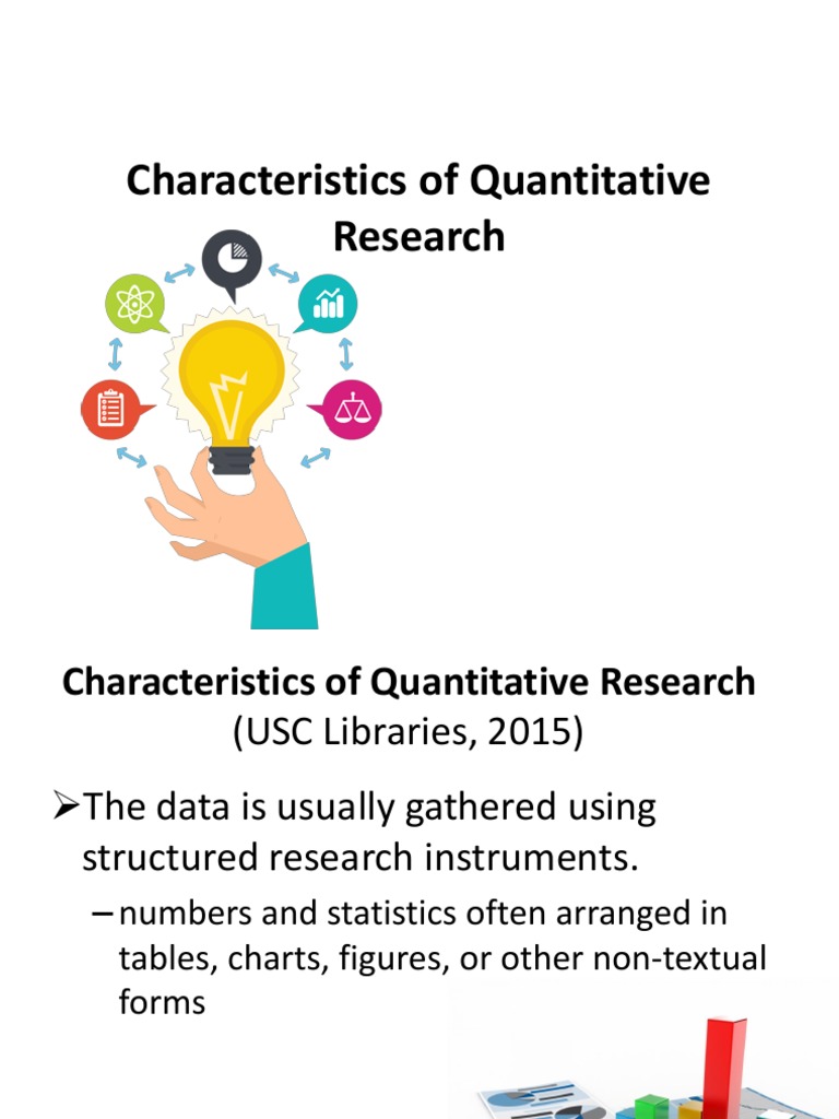 what are the characteristics of quantitative research essay