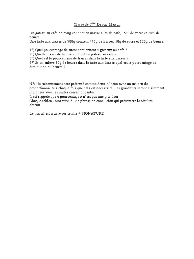 Devoir Maison De Maths 4eme Proportionnalité – Ventana Blog