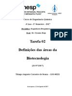 Tarefa 02 - Eng. Bioquim. - Thiago a C Souza