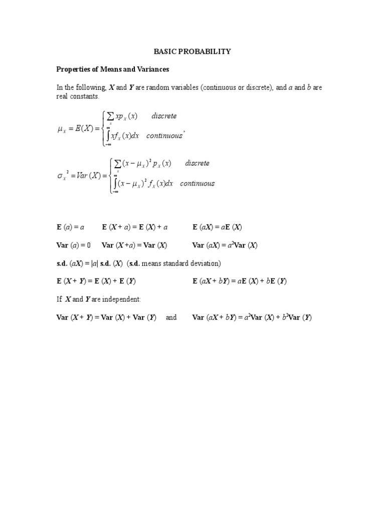 Basic Probability Normal Distribution Probability Distribution