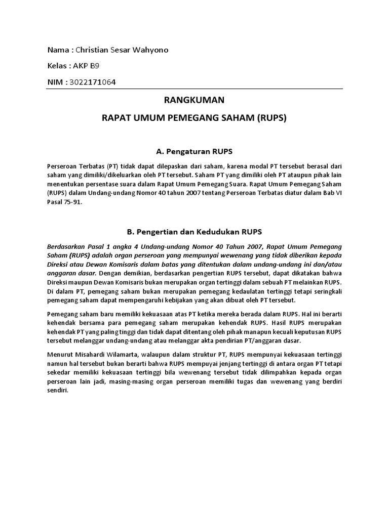 960+ Contoh Surat Undangan Rapat Umum Pemegang Saham Terbaik Gratis