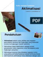 Aklimatisasi Tanaman Kultur Jaringan