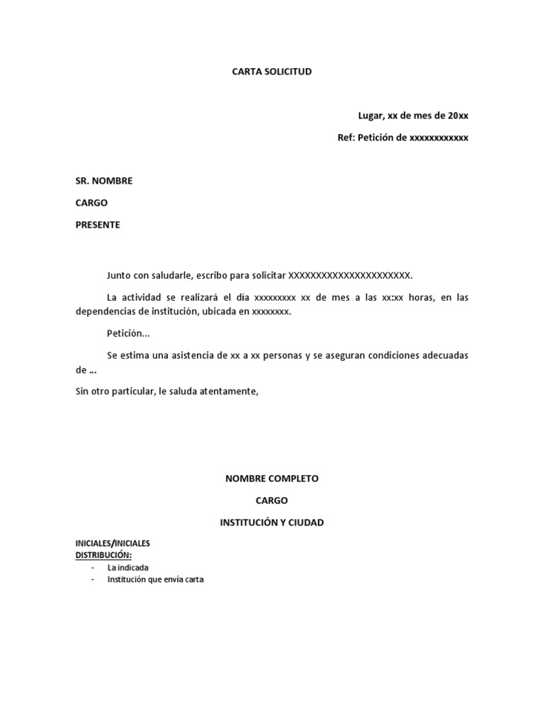 Estructura Carta de Petición
