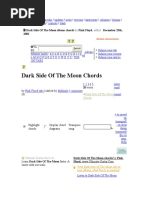 Chords Dark Side of Moon