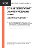 Flores, Graciela Elena, Poblete, Dian (..) (2014) - La Construccion de La Subjetividad de La Mujer. Revision de Algunas Tesis Freudianas Q (..)