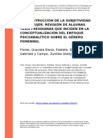 Flores, Graciela Elena, Poblete, Dian (..) (2014) - La Construccion de La Subjetividad de La Mujer. Revision de Algunas Tesis Freudianas Q (..)