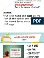 Word Gen Week 1