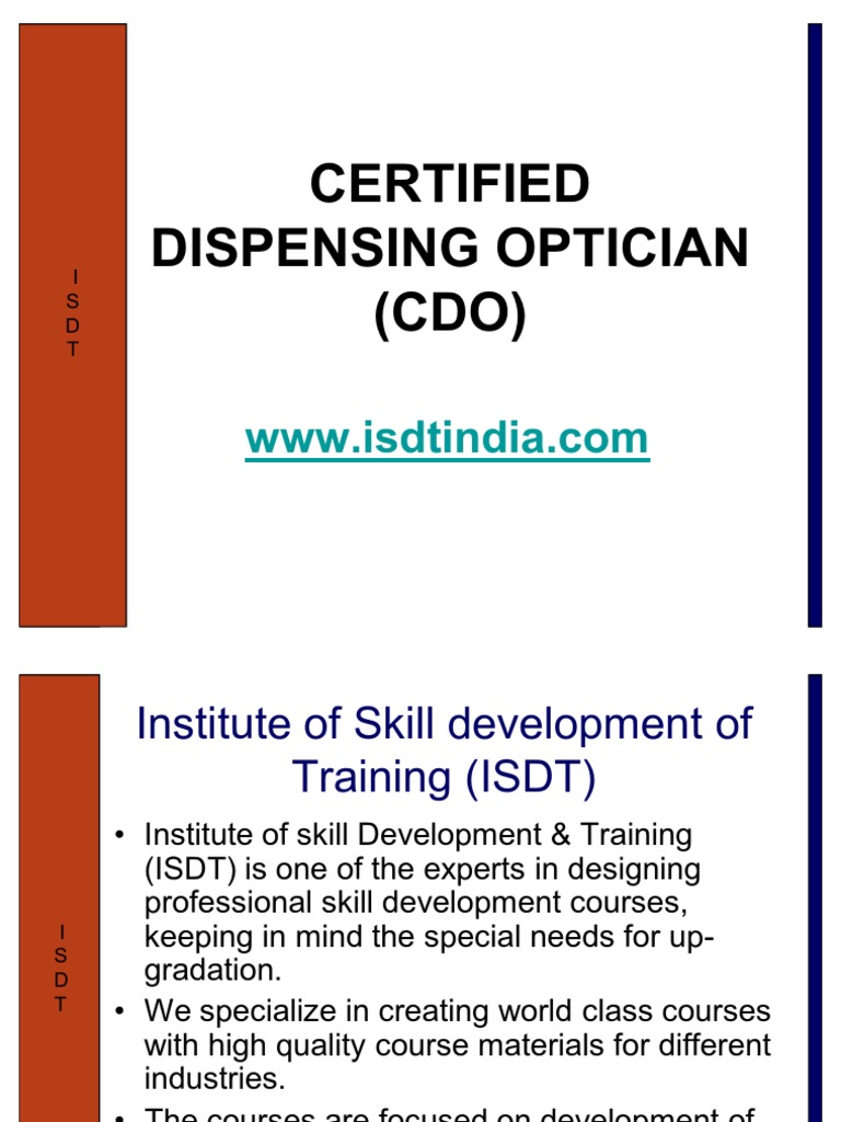 Certified Dispensing Optician (CDO) by BSS Optometry Optics