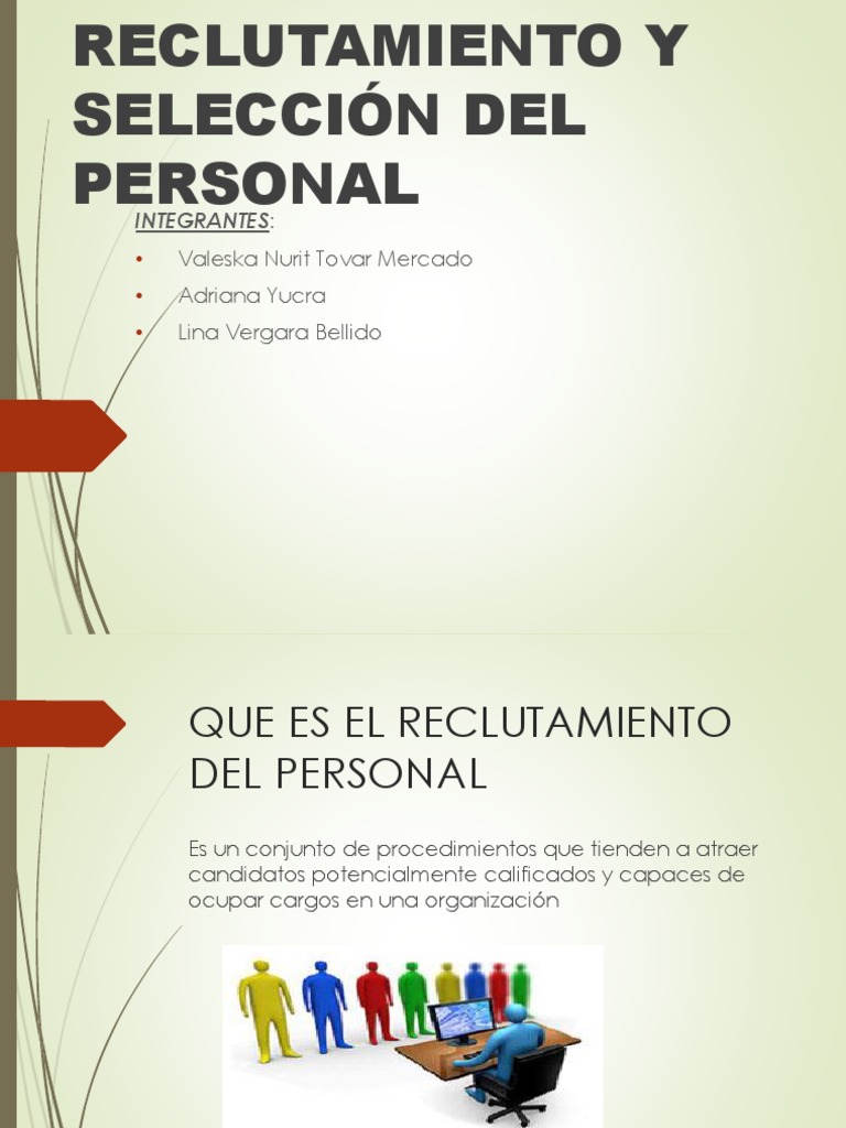 Reclutamiento y Selección de Personal Sociología PDF Reclutamiento Gestión de recursos humanos