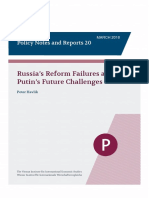 Russia's Reform Failures and Putin's Future Challenges: Policy Notes and Reports 20