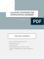 Communication Disorder Teaching Technique