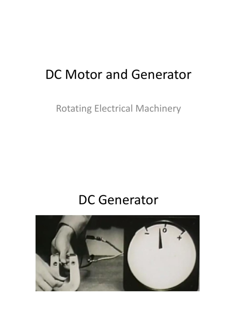 DC Motor and Generator | PDF | Electric Motor | Electric Generator