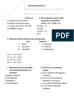 Examen de Química 