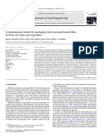 A Mathematical Model For Packaging With Microperforated Films of Fresh-Cut Fruits and Vegetables