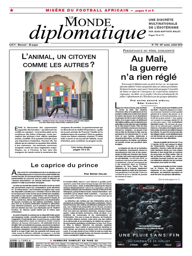 Le Monde Diplomatique 2018 07 | Francisco Franco | France