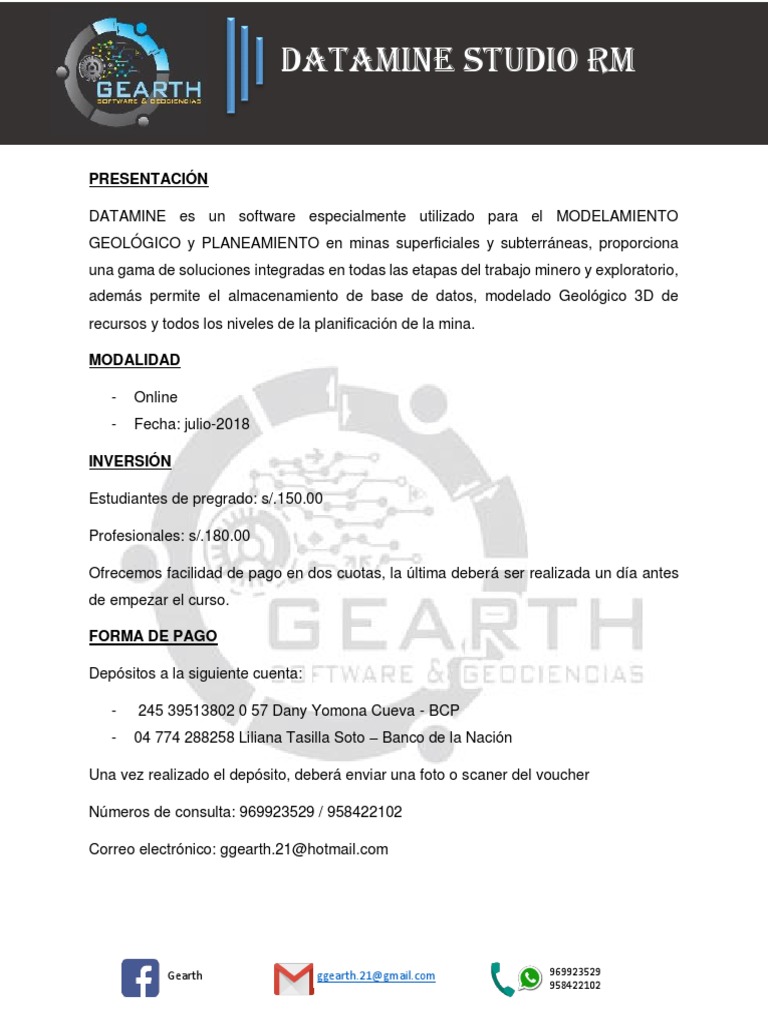 Datamine Online | PDF | Ciencias de la Tierra | Informática