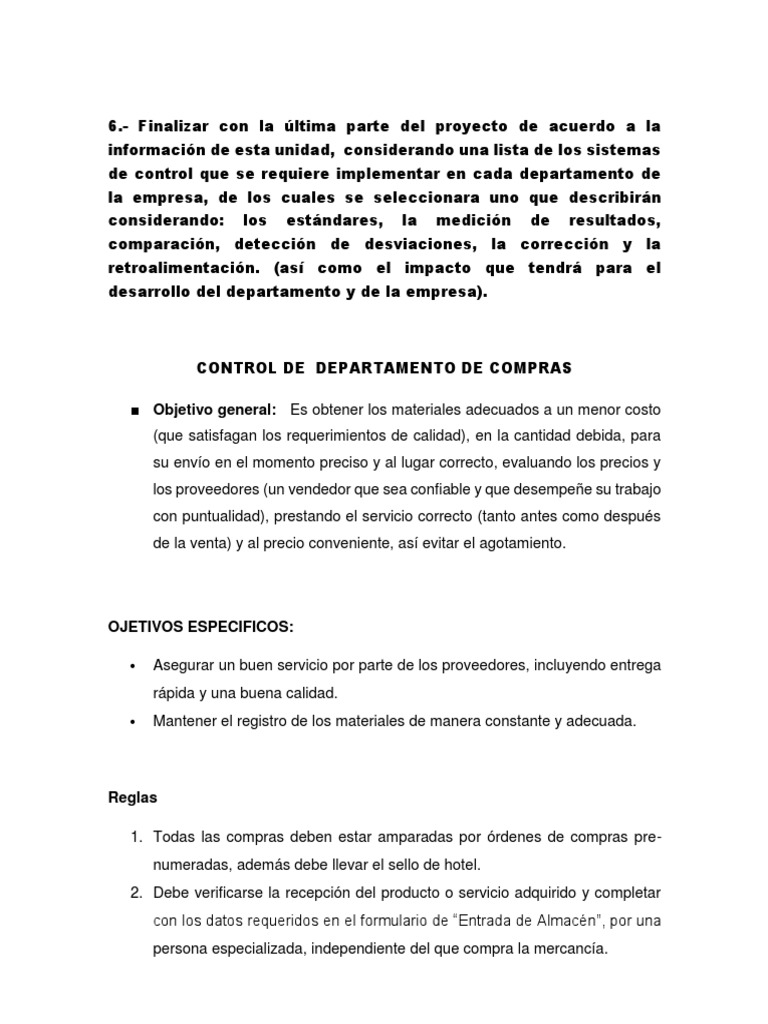 Control de Compras en Empresas | PDF | Calidad (comercial) | Factura