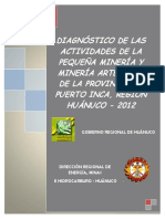 Diagnostico de Actividades Mineras en Huanuco