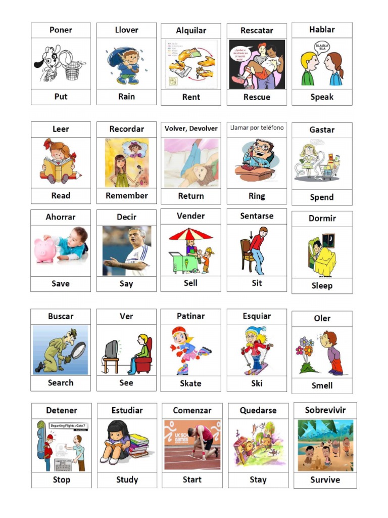 25 Verbos en Ingles | PDF