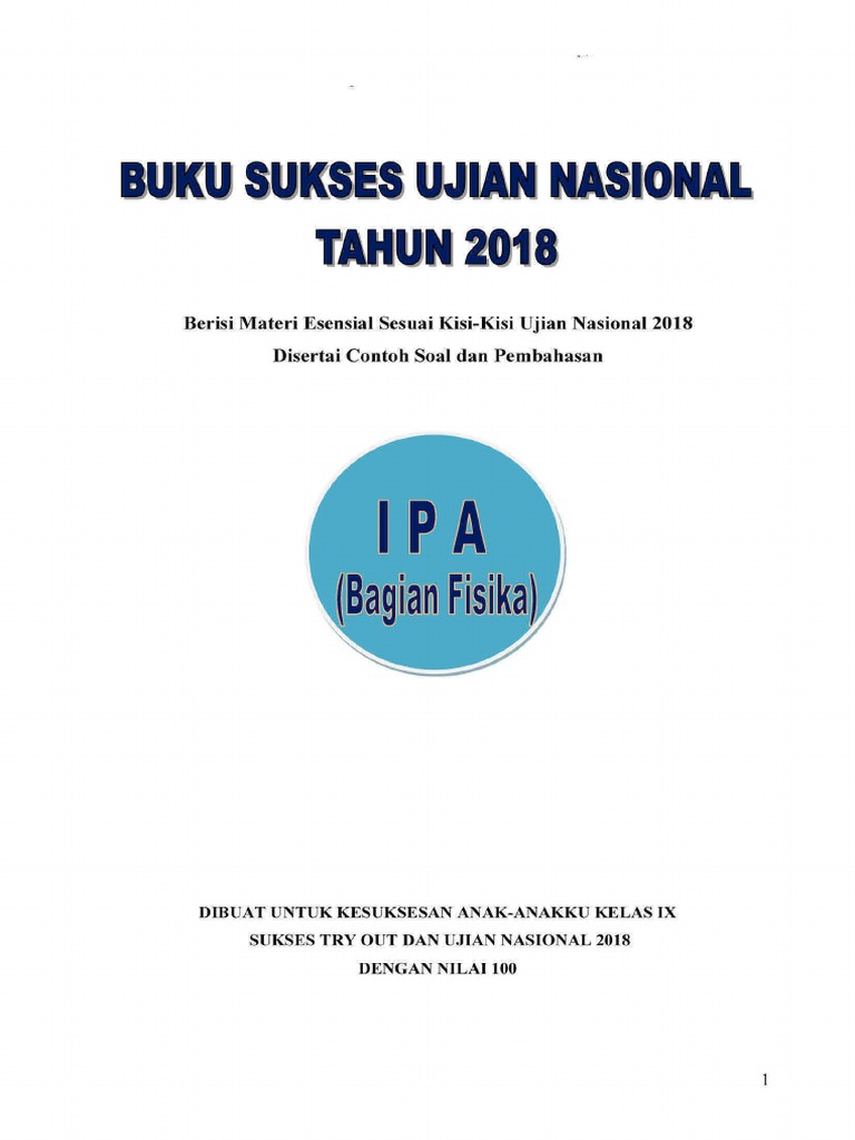 Contoh Soal Un Ipa Smp 2018 Dan Pembahasannya