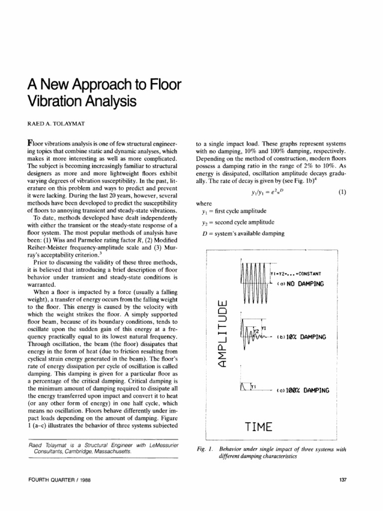 Floor Vibration Analysis Techniques | PDF | Oscillation | Steady State