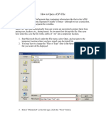 How to open and format a CSV file in Excel