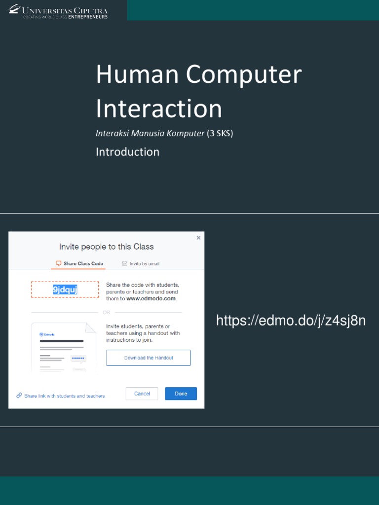 Human-Computer Interaction Course Outline | PDF | Human–Computer ...