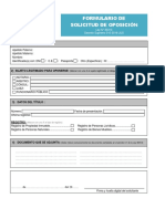 Formulario de Solicitud de Oposicion Ley 30313