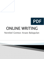 Online Writing: Norebel Gomez-Arazo Balagulan