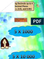 Dividing Decimals up to 4 Decimal Places by Factors of 10, 100 and 1000