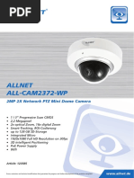 Allnet ALL-CAM2372-WP: 2MP 2X Network PTZ Mini Dome Camera