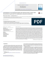 Development of An Integrated Hybrid Solar Thermal Power System With Thermoelectric Generator For Desalination and Power Production