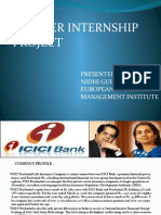 ICICI Bank Summer Internship Project