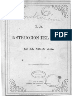 La Instruccion Del Pueblo en El Siglo XIX Traduccion Del Frances de Aureliano Gonzalez T