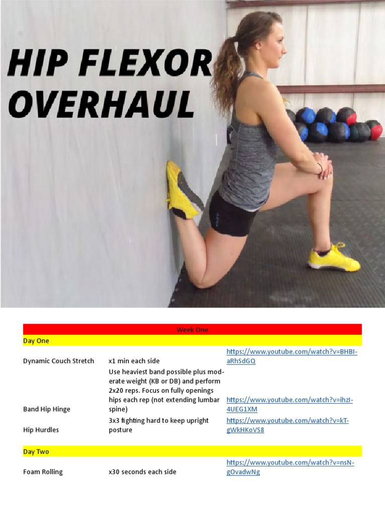 Hip Flexor Program | PDF | Anatomical Terms Of Motion | Knee