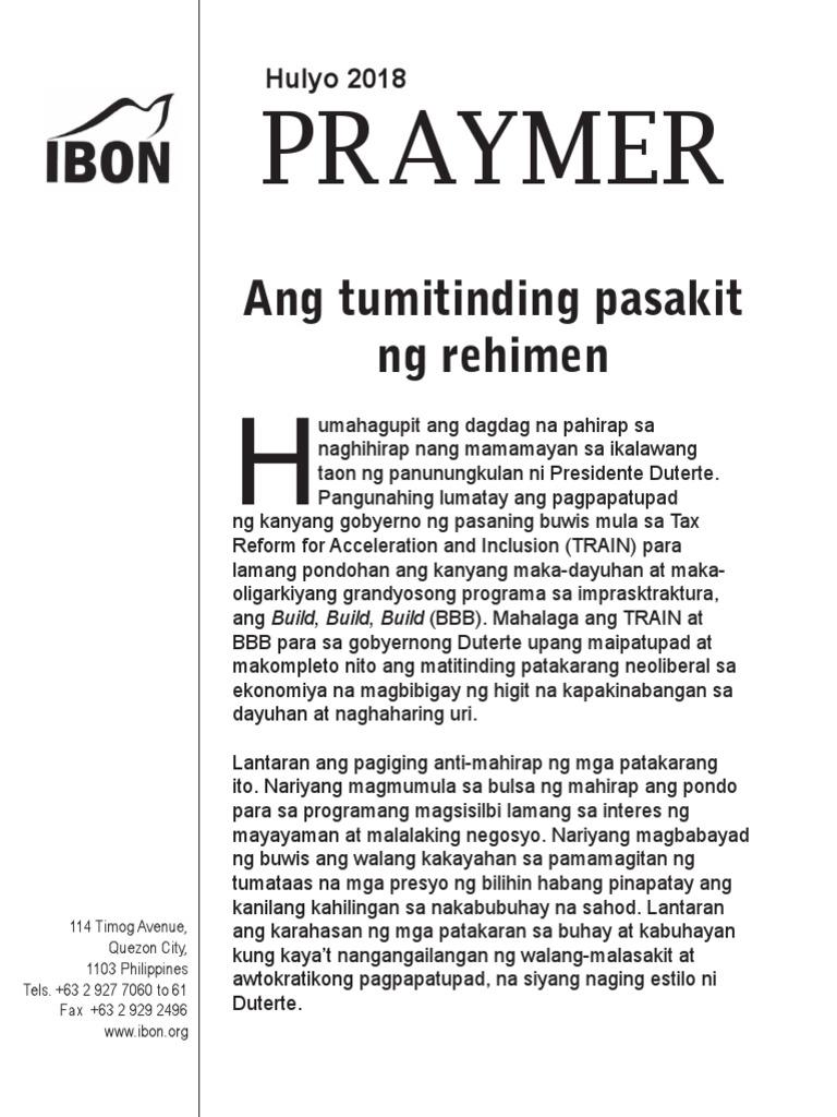 Inilobo Ng Lakas Paggawa Sa Bansa Ngayong Taon 2019