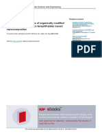 IOP Conference Series: Materials Science and Engineering - Structure and Properties of Organically Modified Poly(butylene adipate-co-terephthalate) Nanocomposites