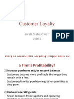 Customer Loyalty: Swati Maheshwari Ab035
