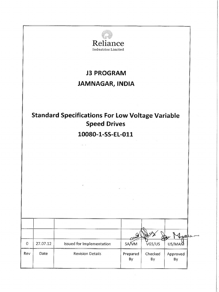 Specification For Motor Selection PDF Electrical Engineering