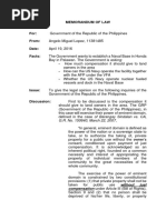 Legal Memo for Just Compensation