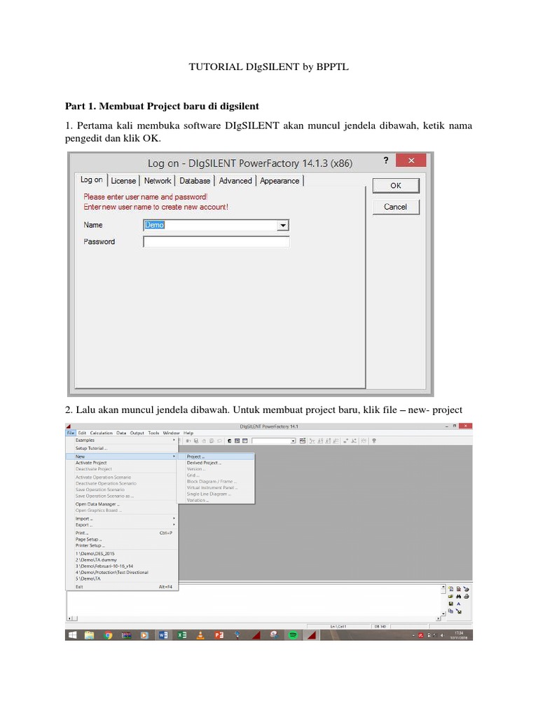 Tutorial DIgSILENT untuk Pemula | PDF